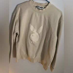 tan playboy sweatshirt